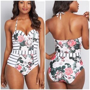 NEW ModCloth The Harper One-Piece Swimsuit Medium
